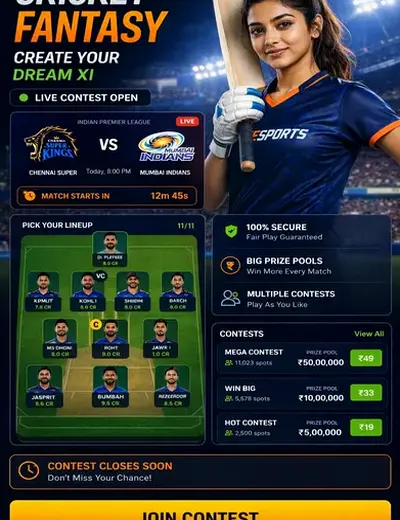 Ganga7 (ganga7) fantasy cricket & matchday visual 3